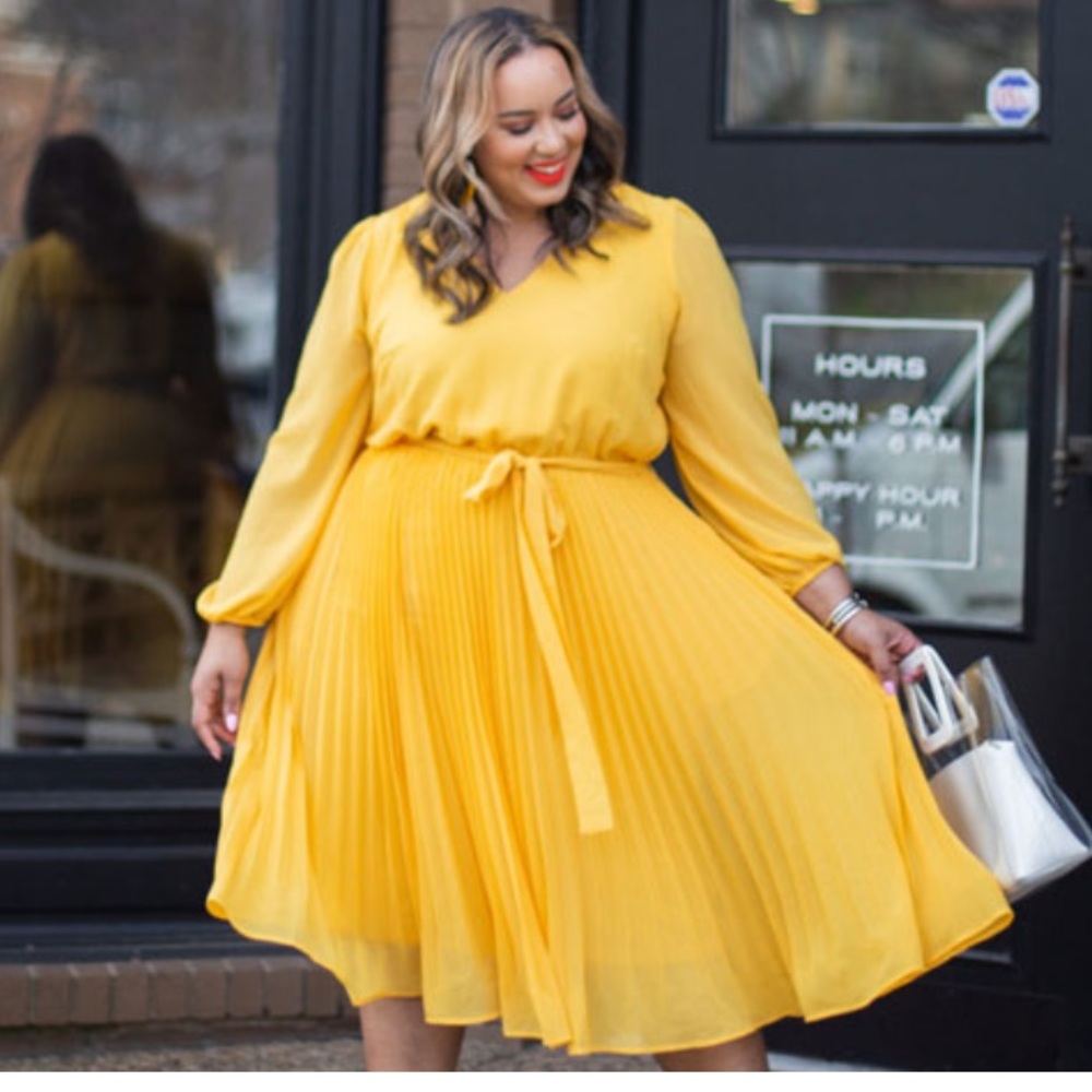 Beauticurve X Lane Bryant Pleated Midi Dress